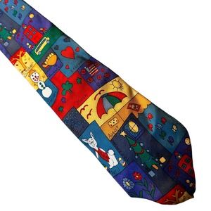 Save the Children‎ Silk Tie Fun Colorful Seasons USA Made